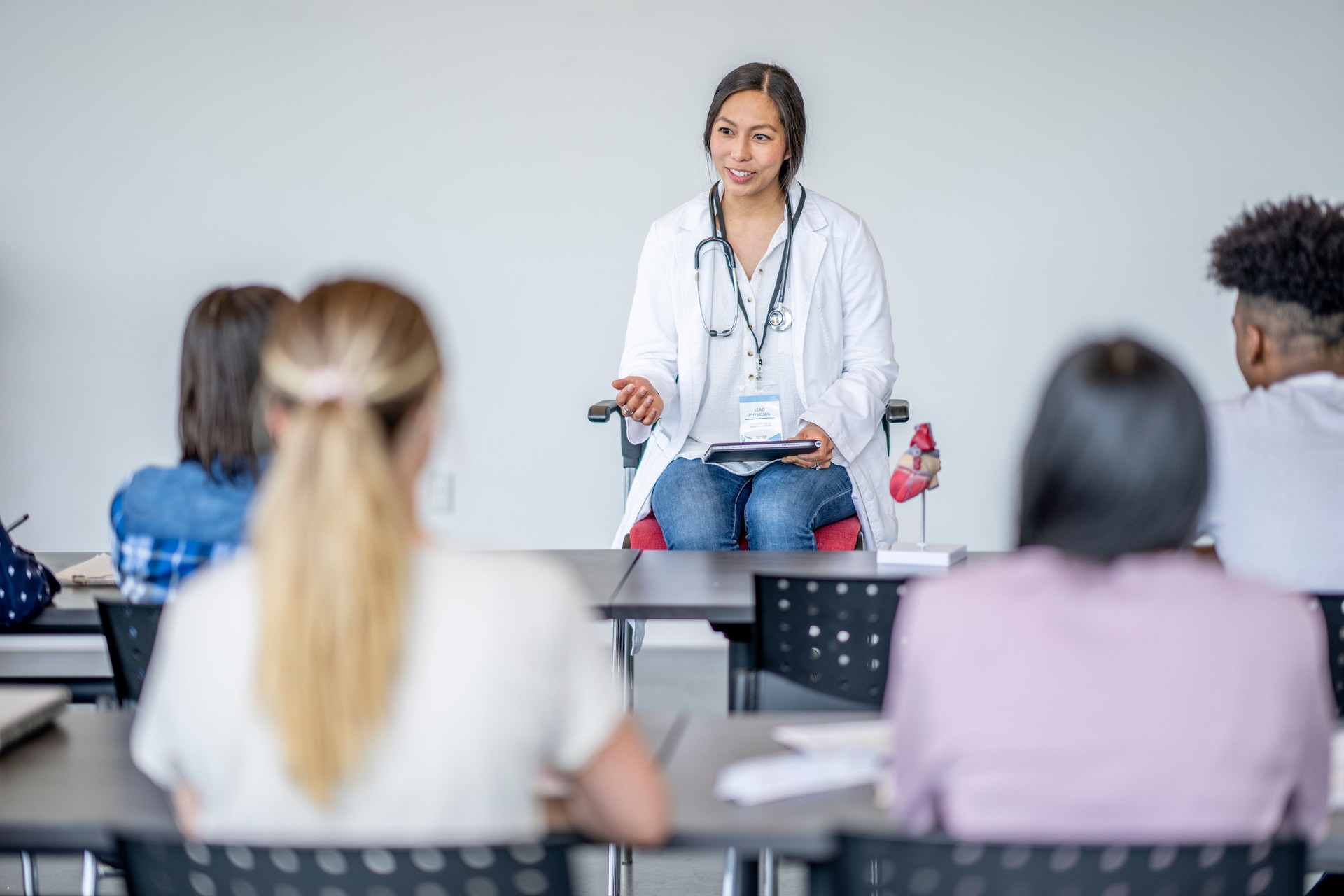 Doctor Giving a Lecture to Students